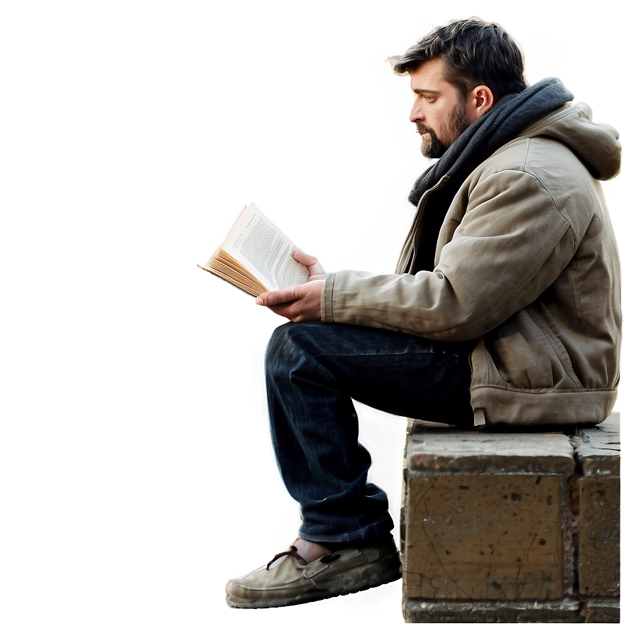 Hobo Reading A Book Png Ctu PNG