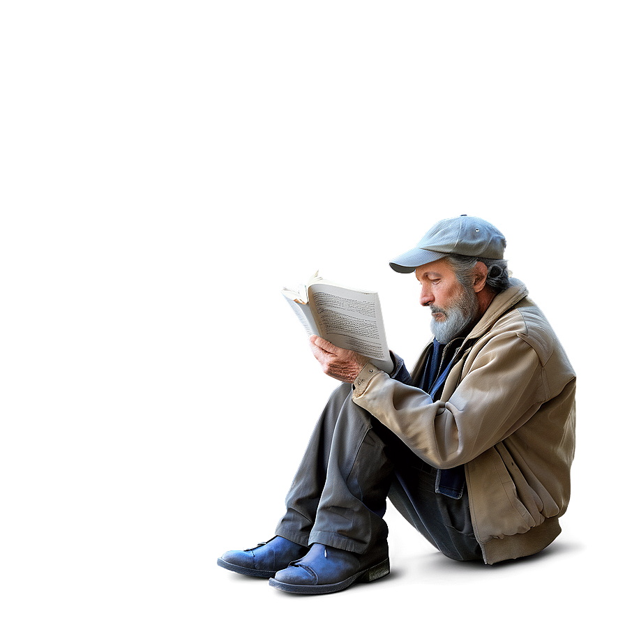 Hobo Reading A Book Png Inc PNG