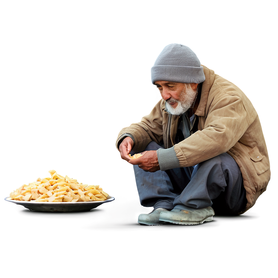 Hobo Sharing Food Png 32 PNG