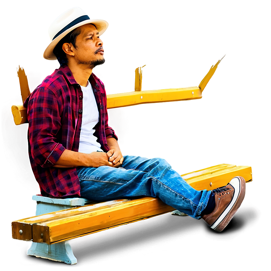 Hobo Sitting On Bench Png 68 PNG