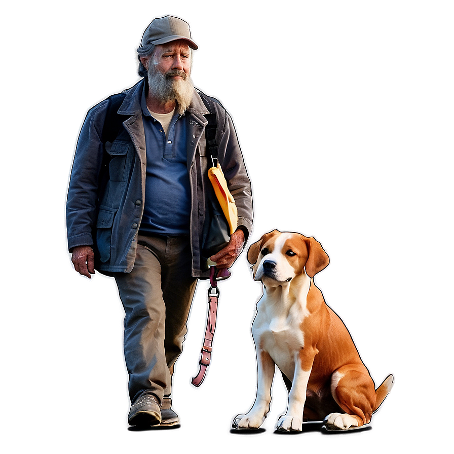 Hobo With Dog Companion Png 06242024 PNG