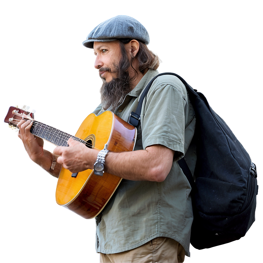 Hobo With Guitar Png Ehd32 PNG