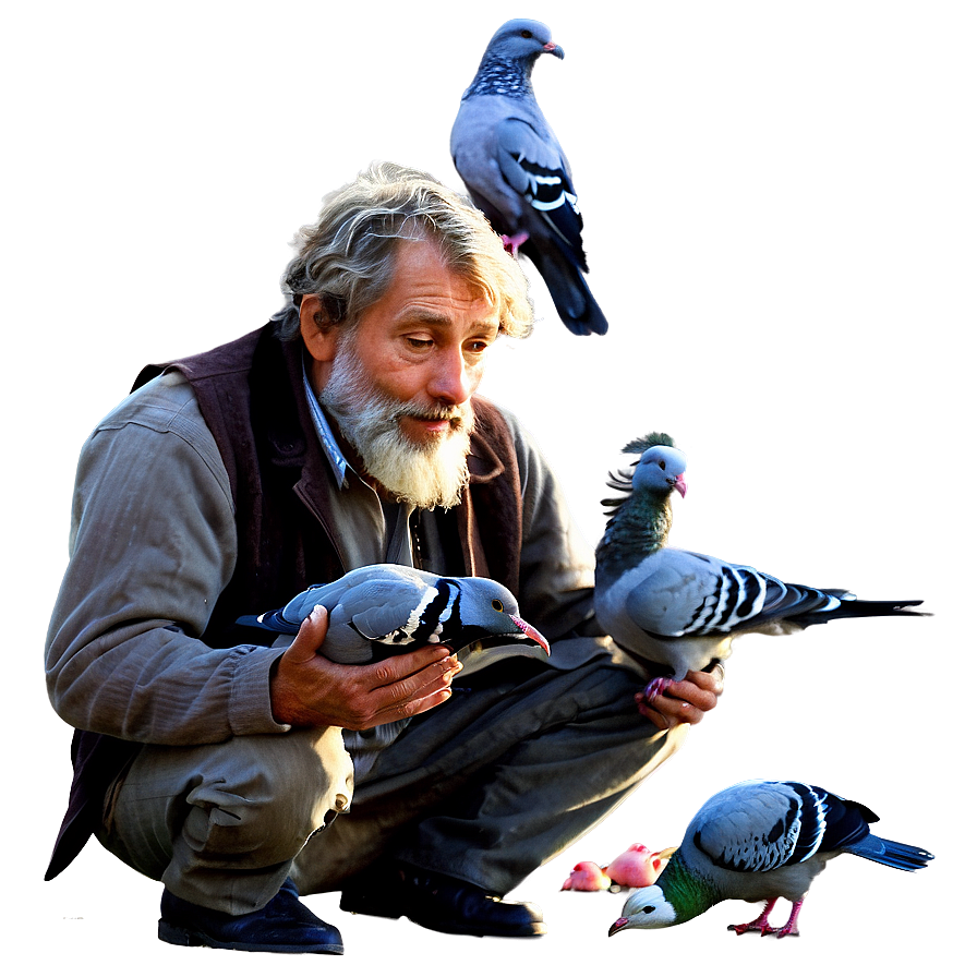 Hobo With Pigeons Png Xfm PNG