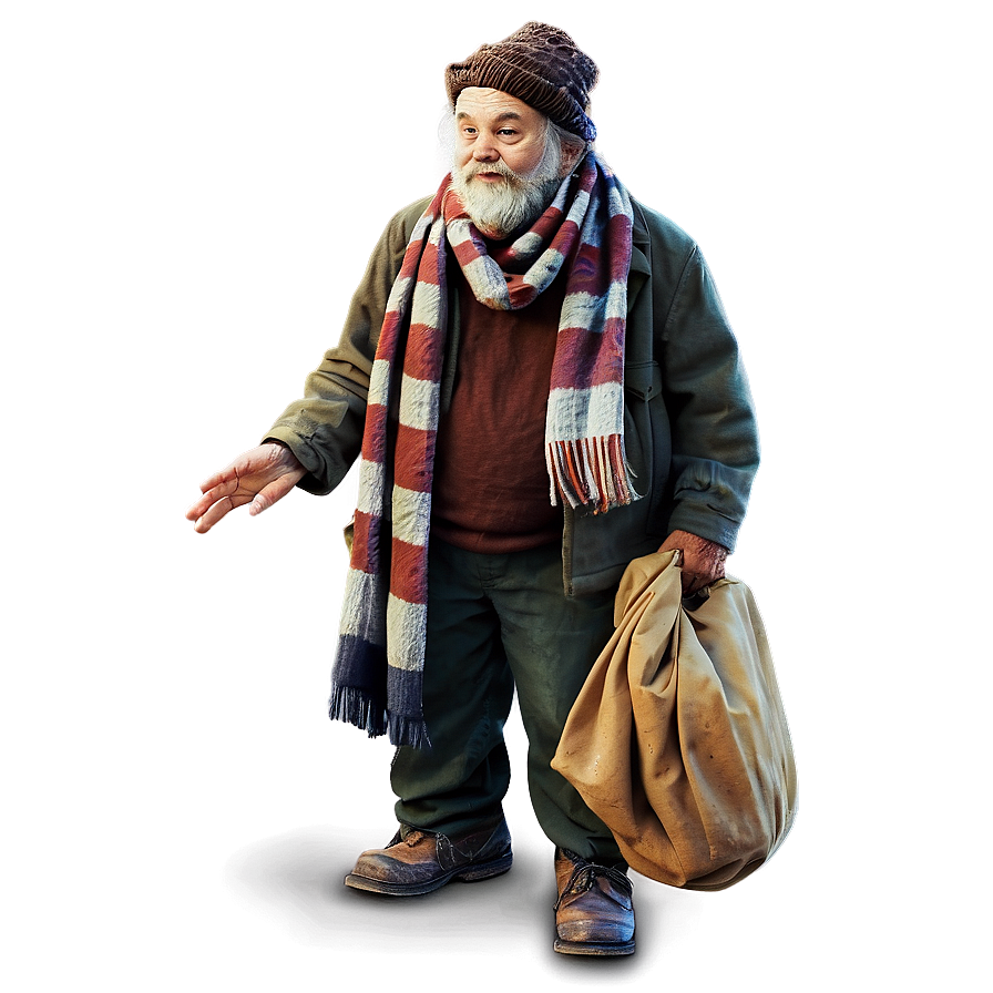 Hobo With Scarf Png 06242024 PNG