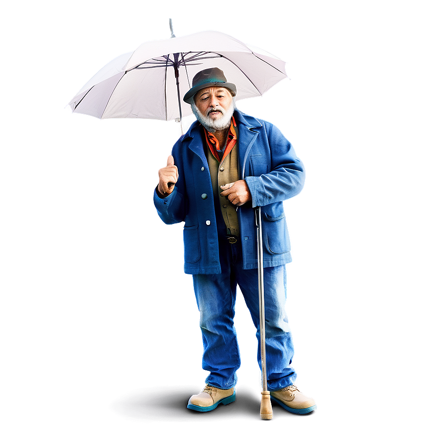 Hobo With Umbrella Png 06242024 PNG