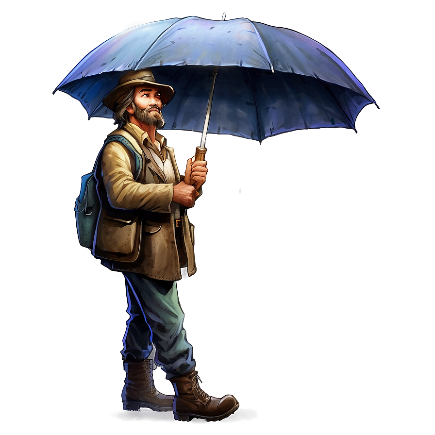 Hobo With Umbrella Png Yoi12 PNG