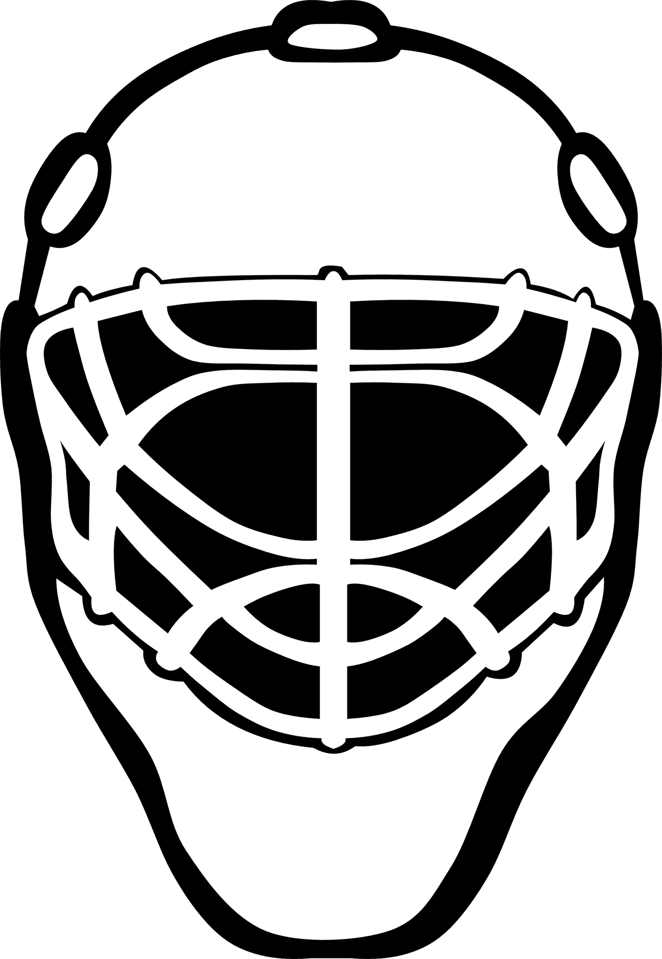 Hockey Goalie Mask Vector PNG