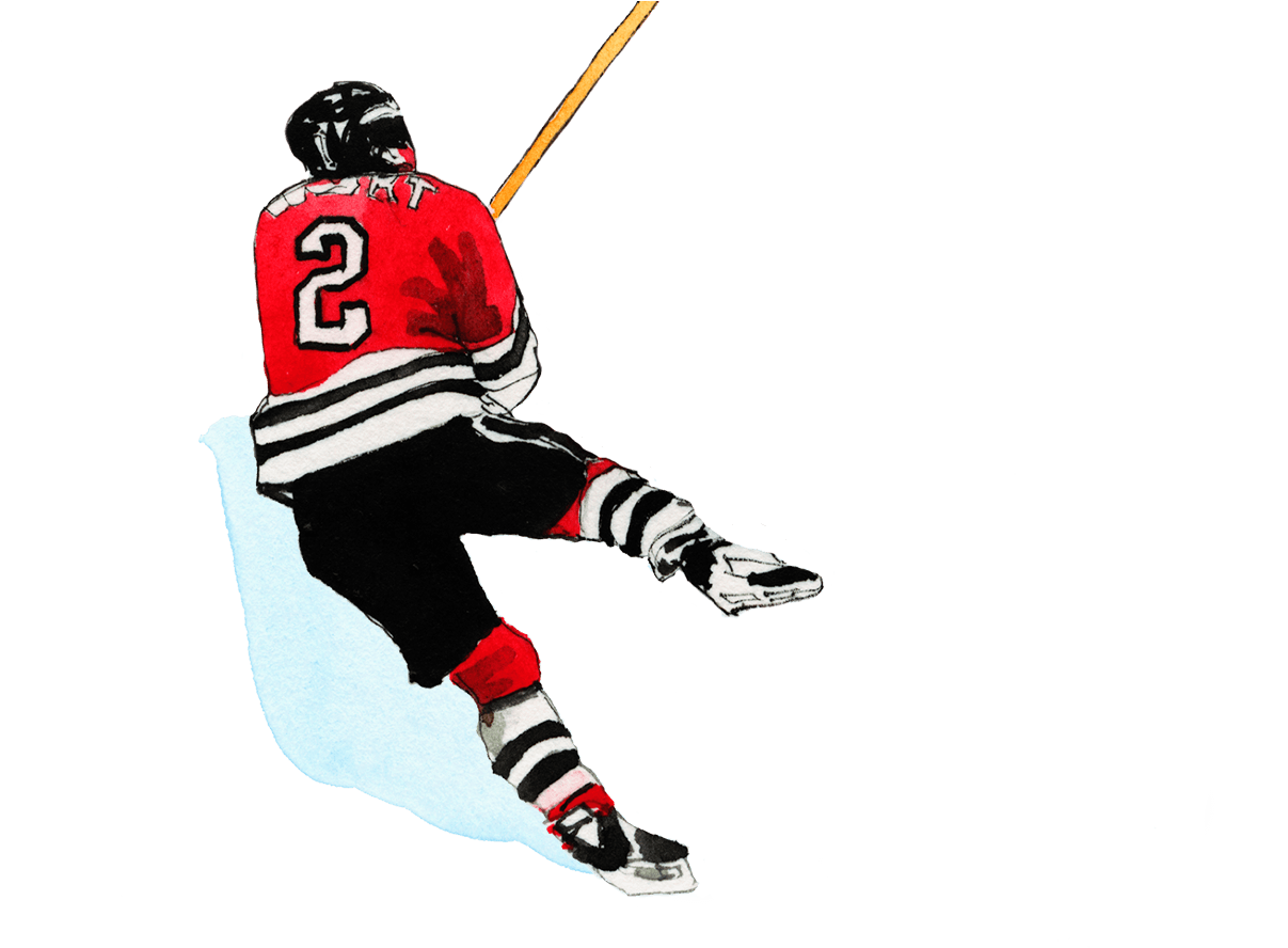 Hockey_ Player_ Action_ Sketch PNG