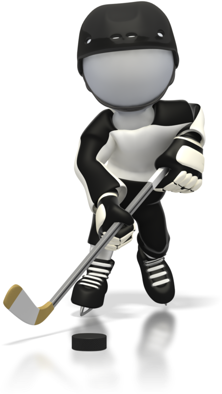 Hockey Player Cartoon Character PNG