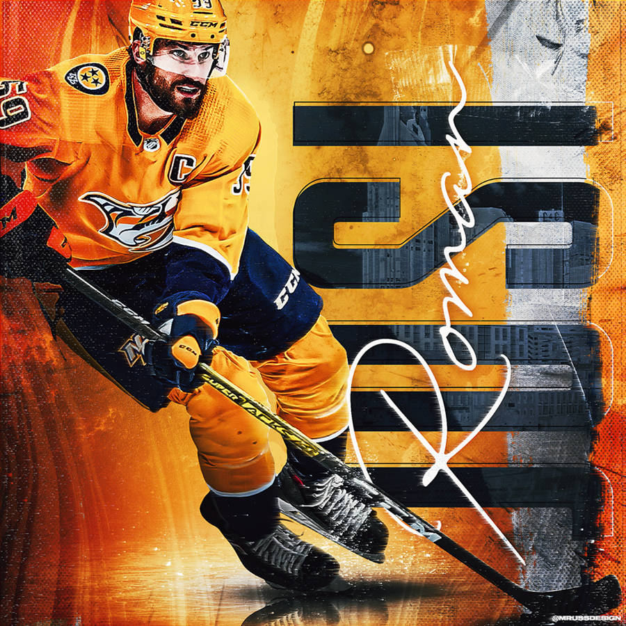 Hockey Player Roman Josi Digital Poster Art Wallpaper