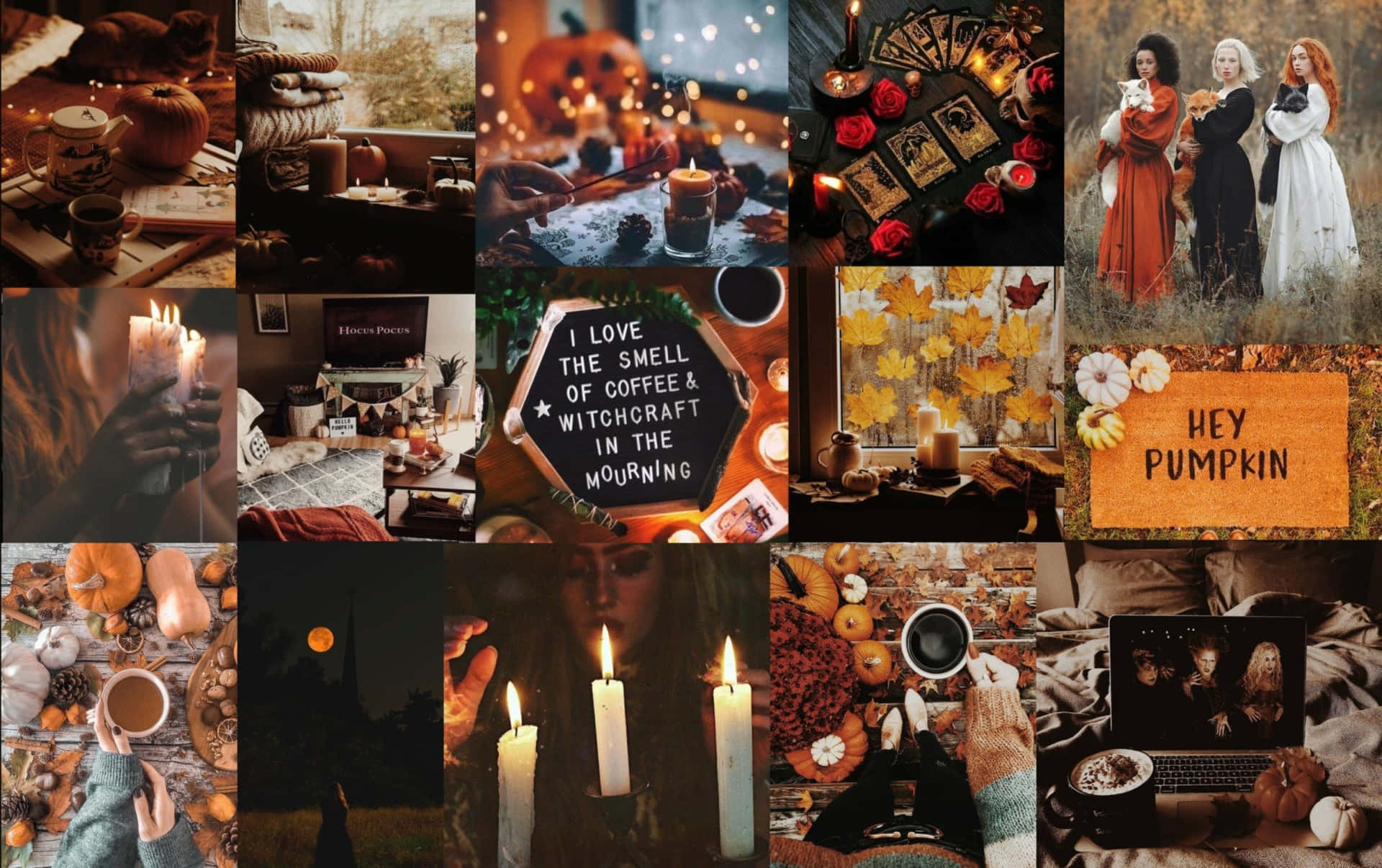 Hocus Pocus Autumn Collage Wallpaper