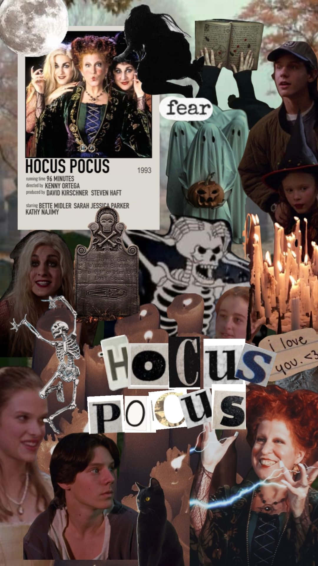 Hocus Pocus Collage Aesthetic Wallpaper