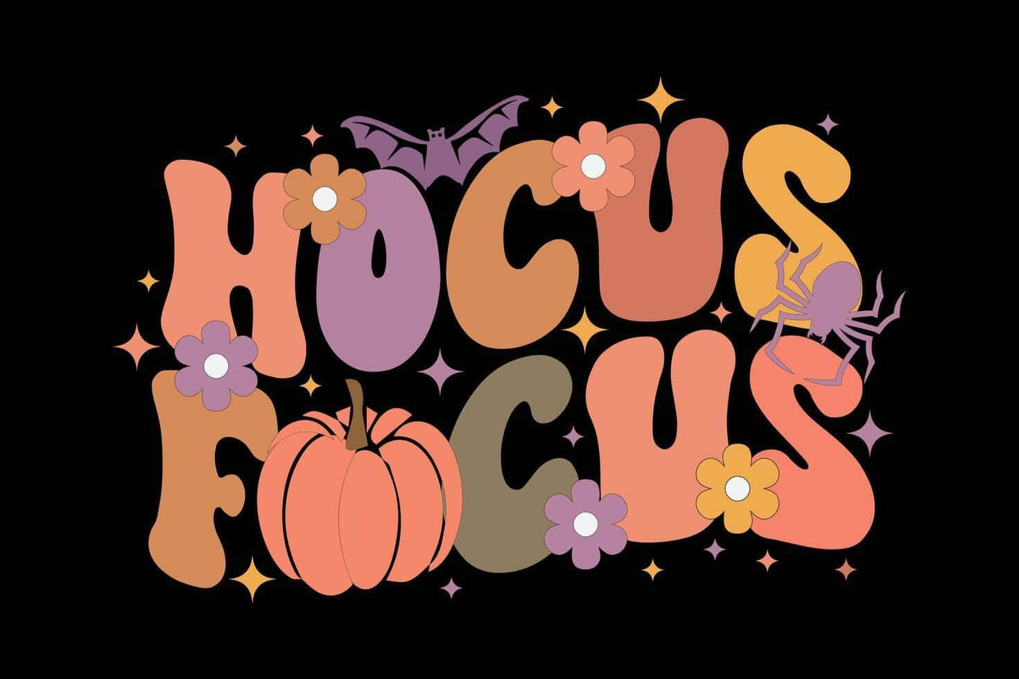Hocus Pocus Halloween Graphic Wallpaper