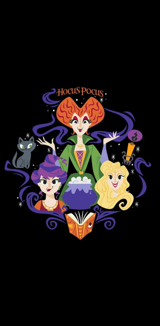 Adéntrateen La Magia Este Halloween Con El Fondo De Pantalla Hocus Pocus Para Iphone. Fondo de pantalla