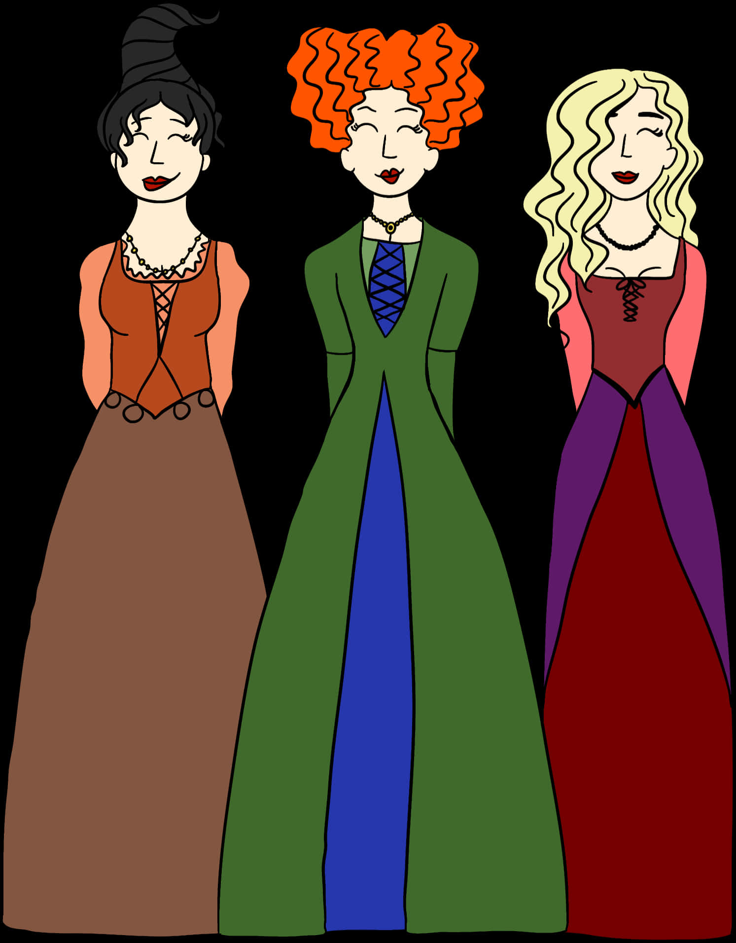 Hocus Pocus Witch Sisters Cartoon PNG