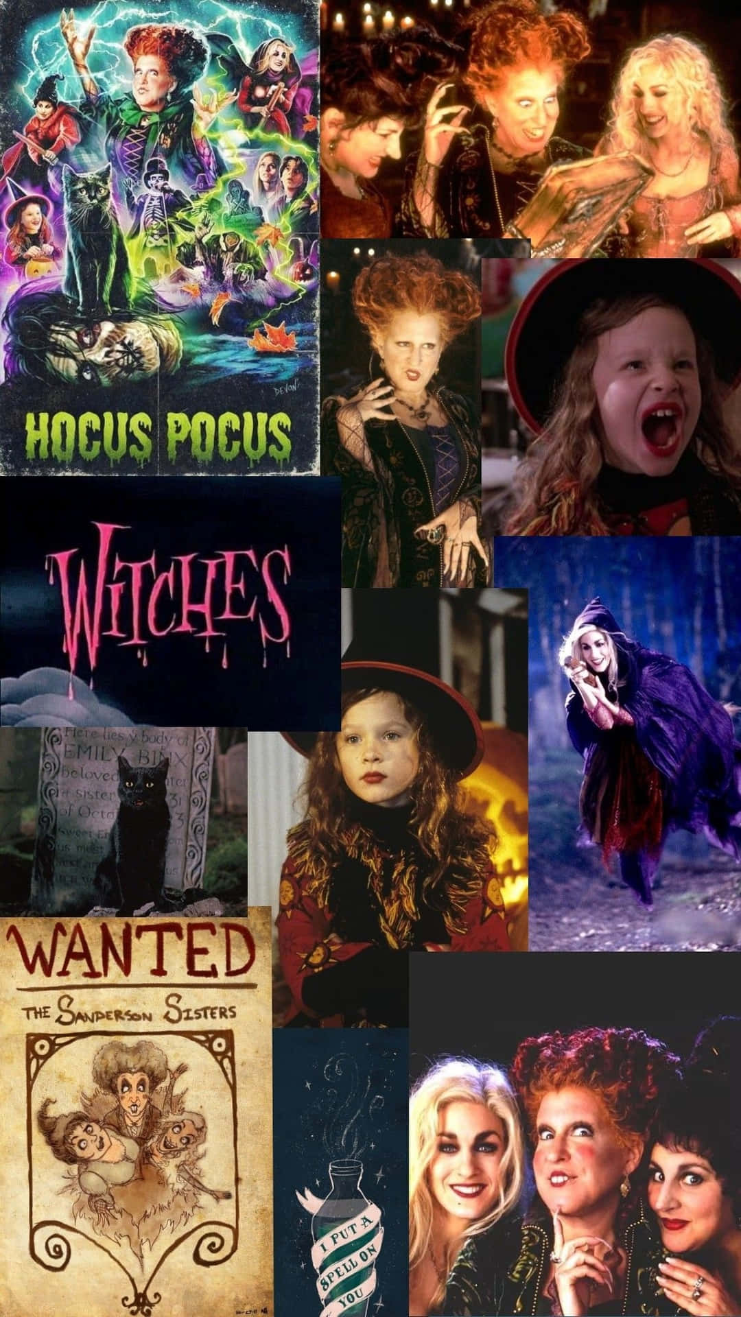 Hocus Pocus Witches Collage Wallpaper
