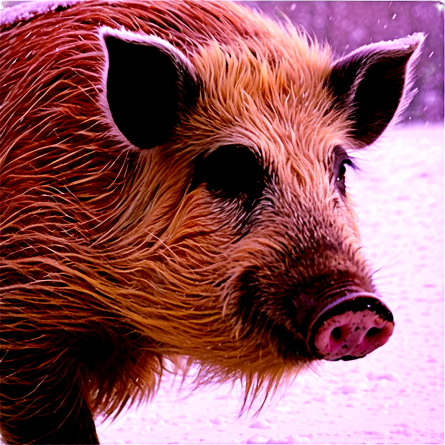 Hog In Snow Png Way PNG