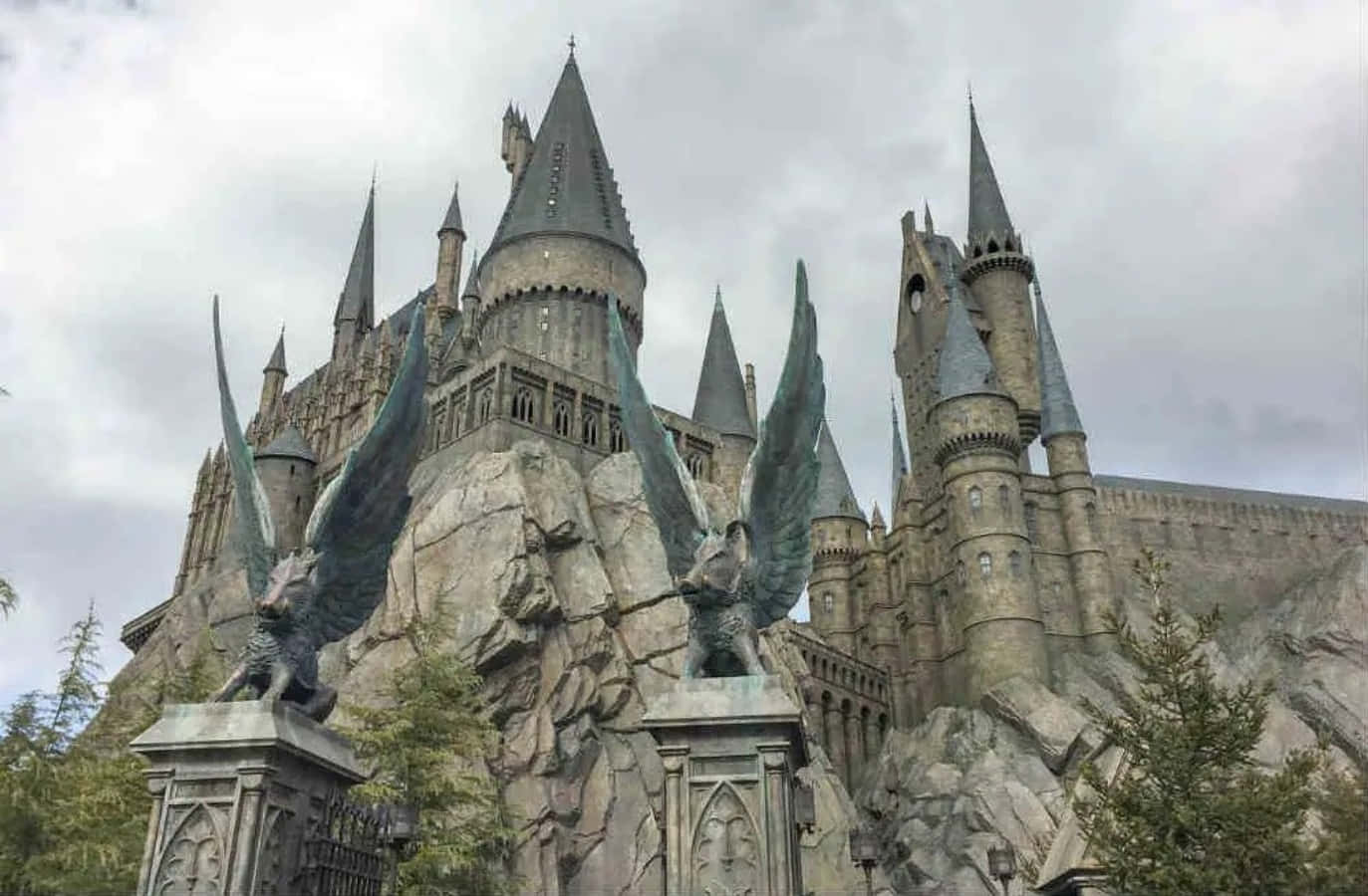 Detikoniska Och Förtrollande Hogwarts Slottet.