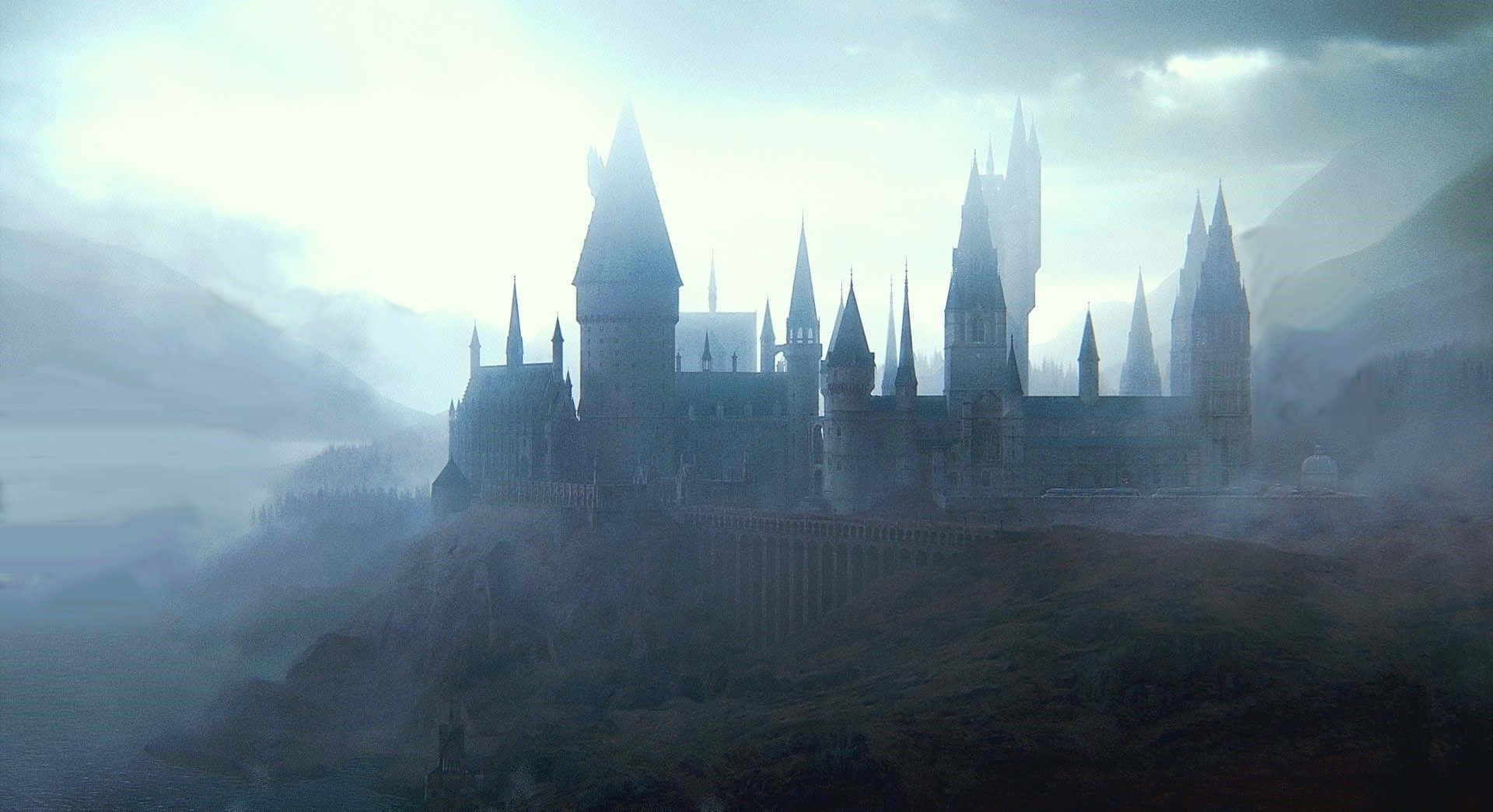 Hogwarts Castle Foggy Island Wallpaper