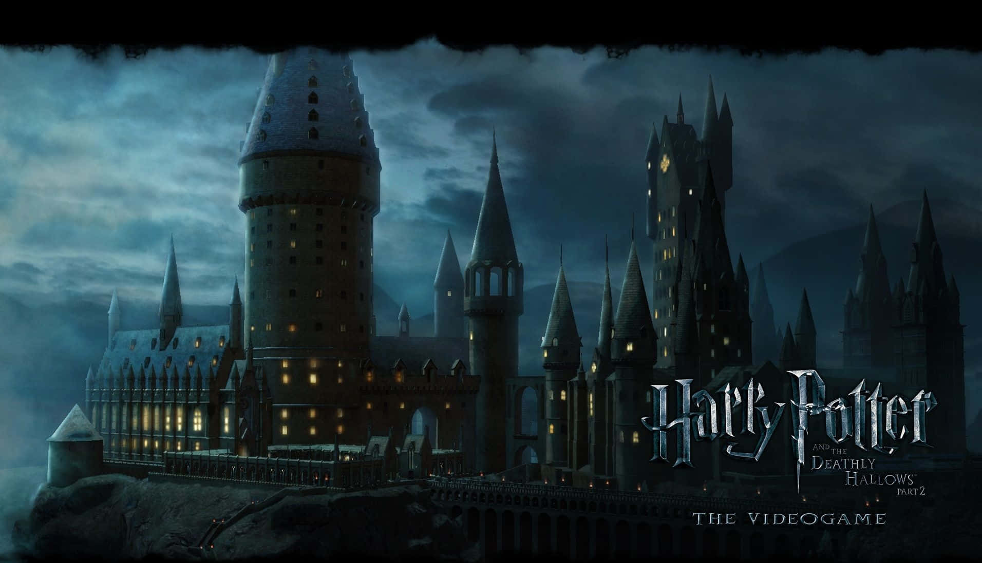 En majestætisk udsigt til Hogwarts slot. Wallpaper