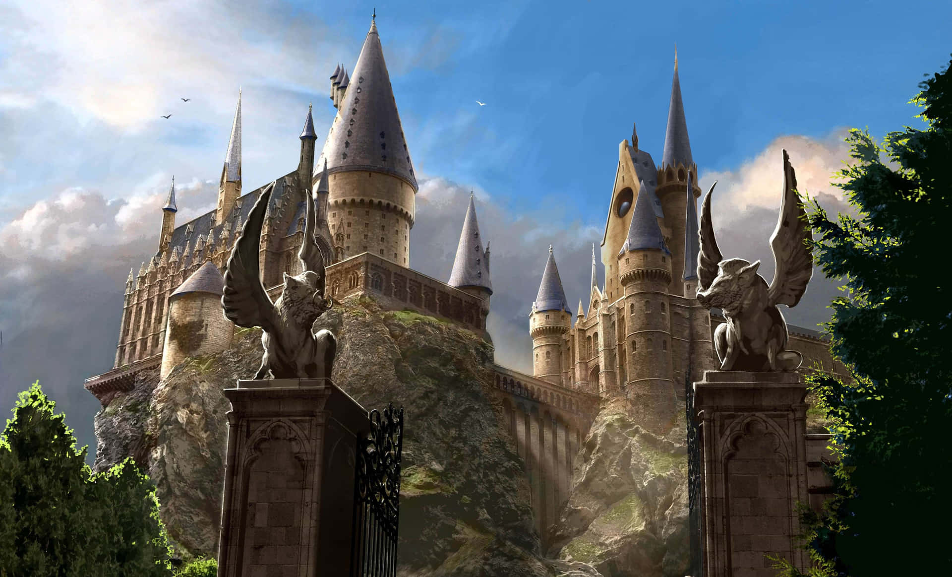 Hogwarts Castle Blue Sky Picture