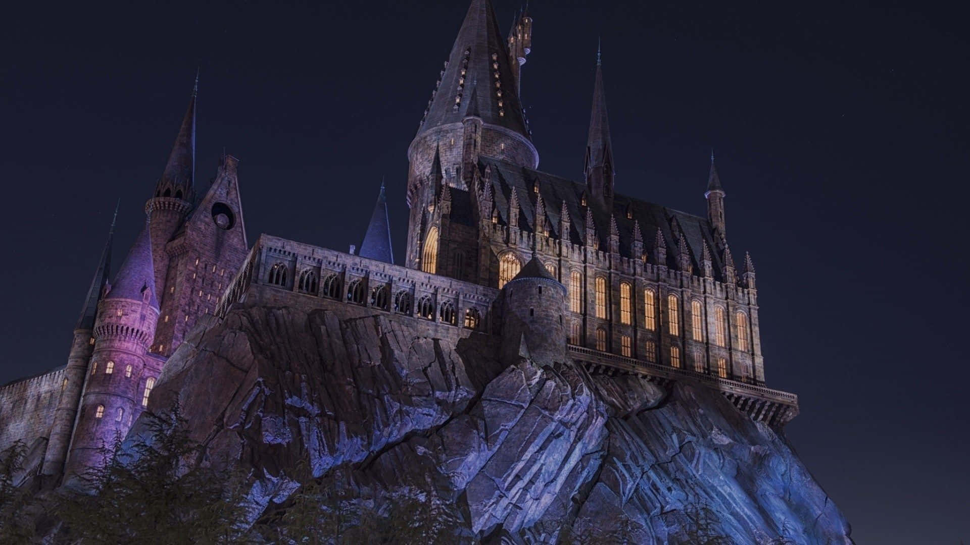 Den Magiske Hogwarts Slot Wallpaper