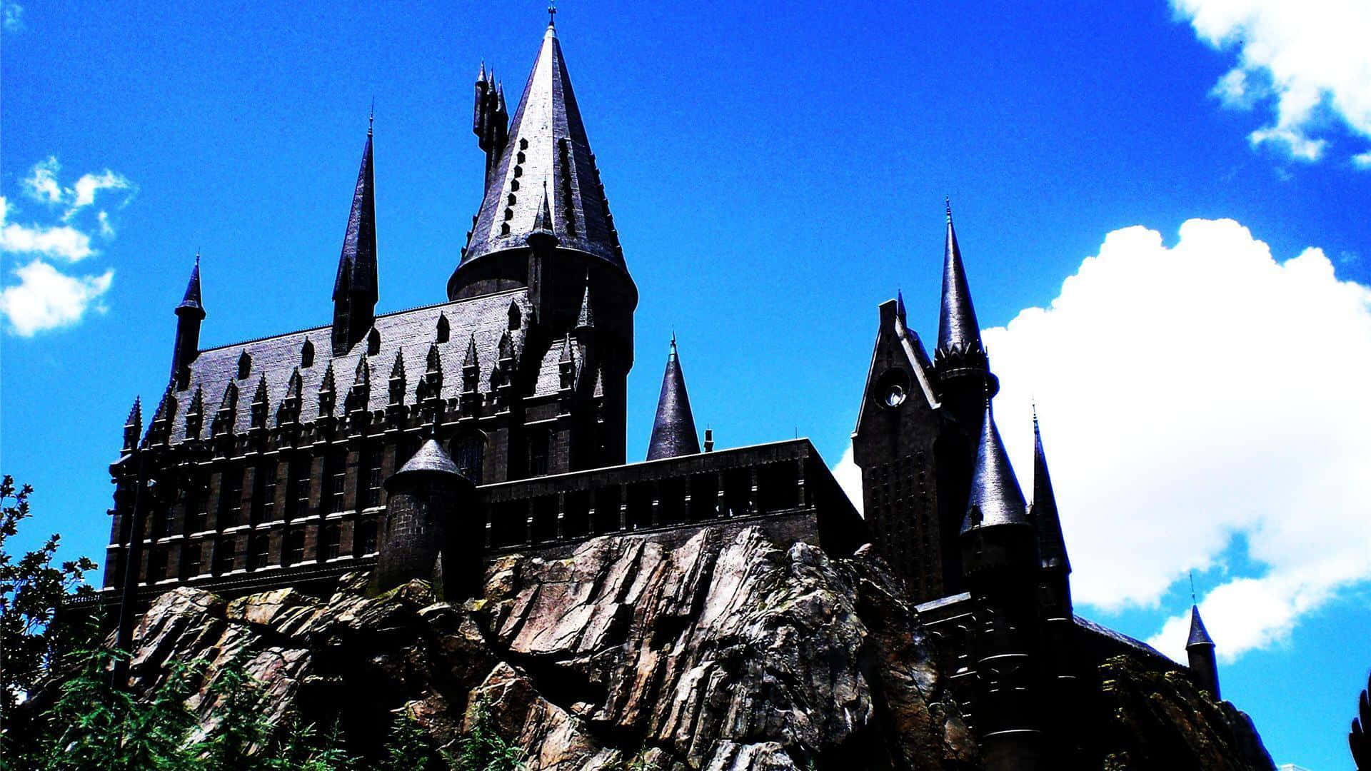 Slotte af Hogwarts i himlen Wallpaper