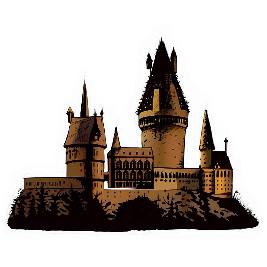 Hogwarts Castle Silhouette Png Vdk PNG