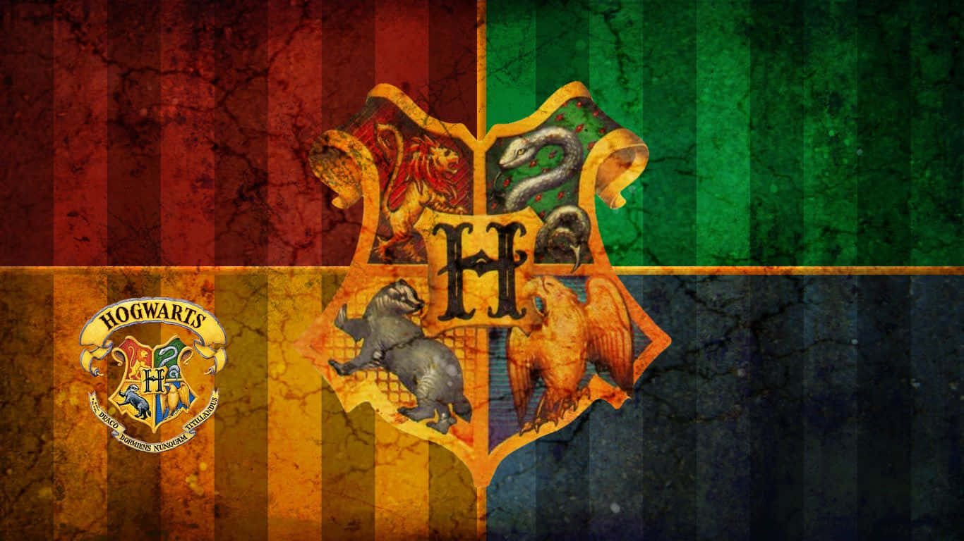 Caption: Hogwarts School Crest - Magic in Every Corner Wallpaper