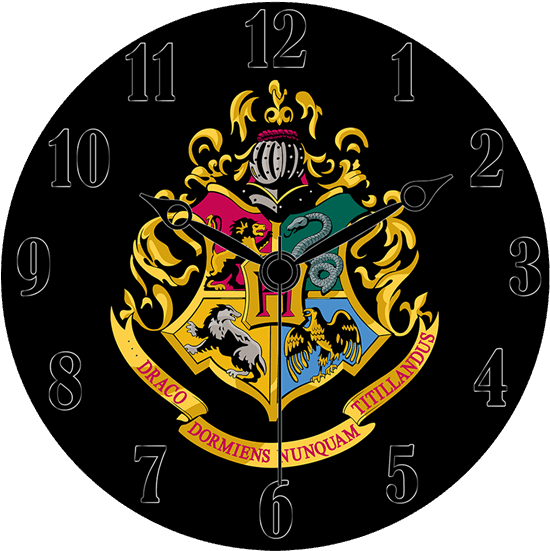 Hogwarts Crest Clock Face PNG