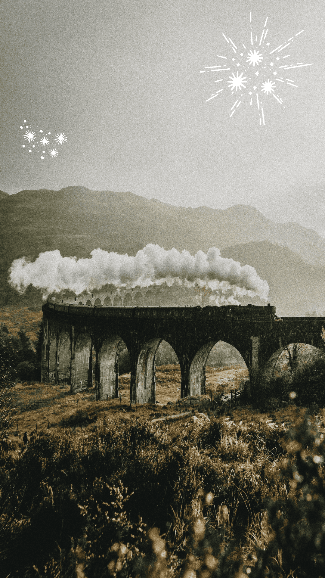 The magical Hogwarts Express train journey through stunning landscapes Wallpaper