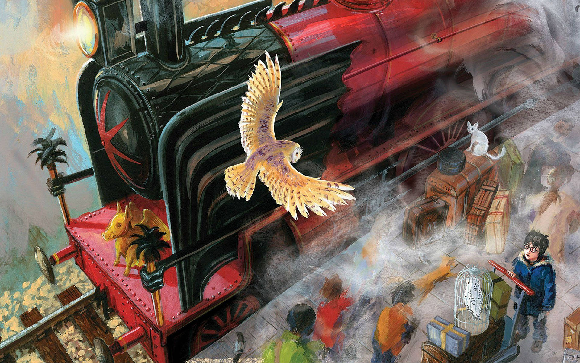 Wallpaperhogwarts Express Harry Potter Laptop Bakgrundsbild: Wallpaper