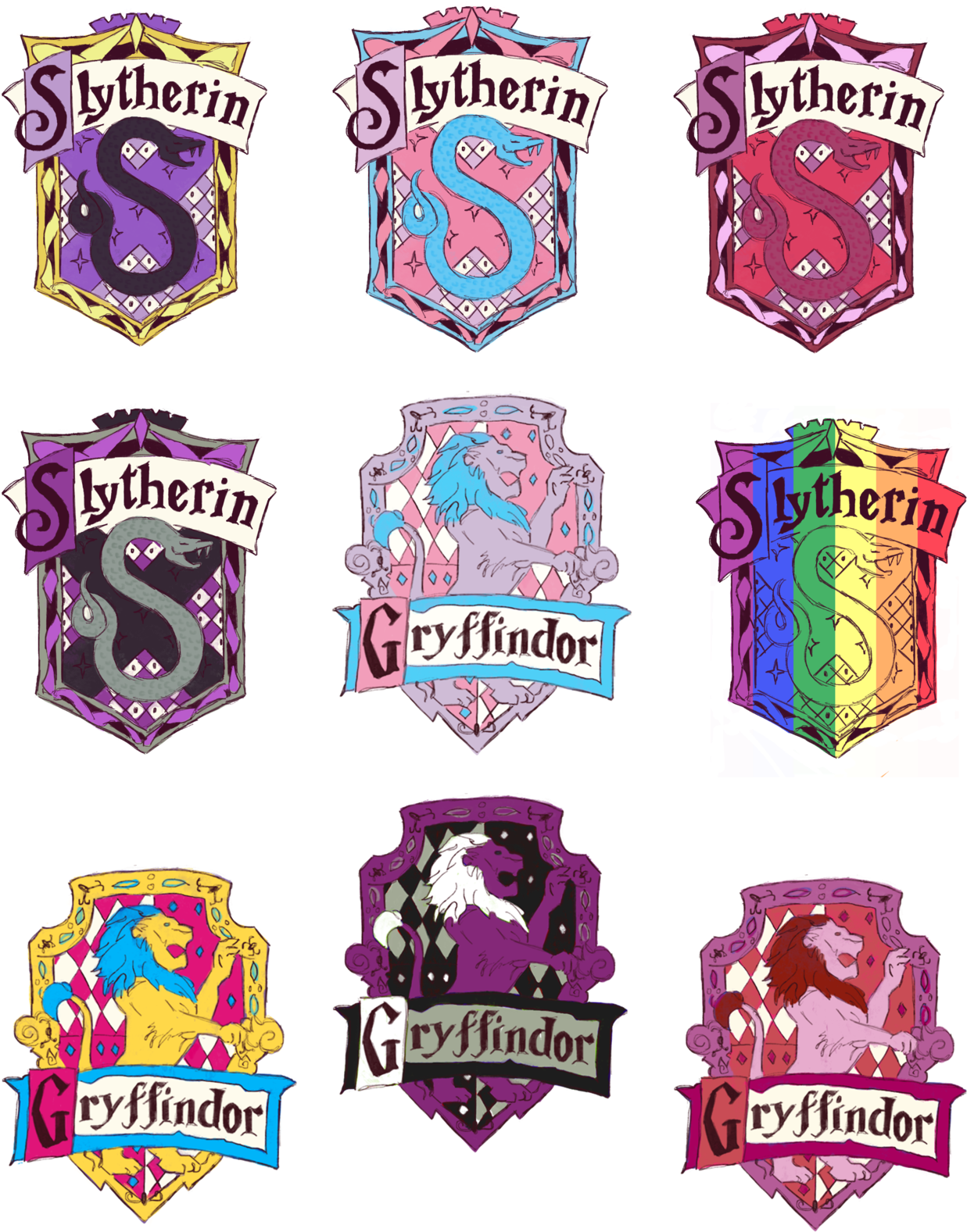 Download Hogwarts_ House_ Crests_ Collection | Wallpapers.com