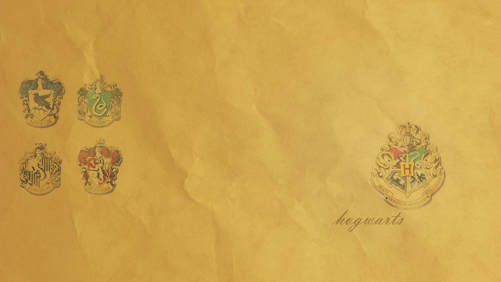 Hogwarts House Logos Harry Potter Desktop Wallpaper