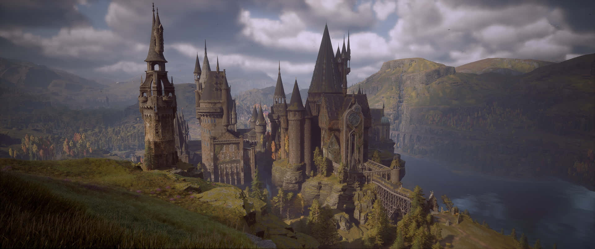 Hogwarts_ Legacy_ Castle_ View Wallpaper