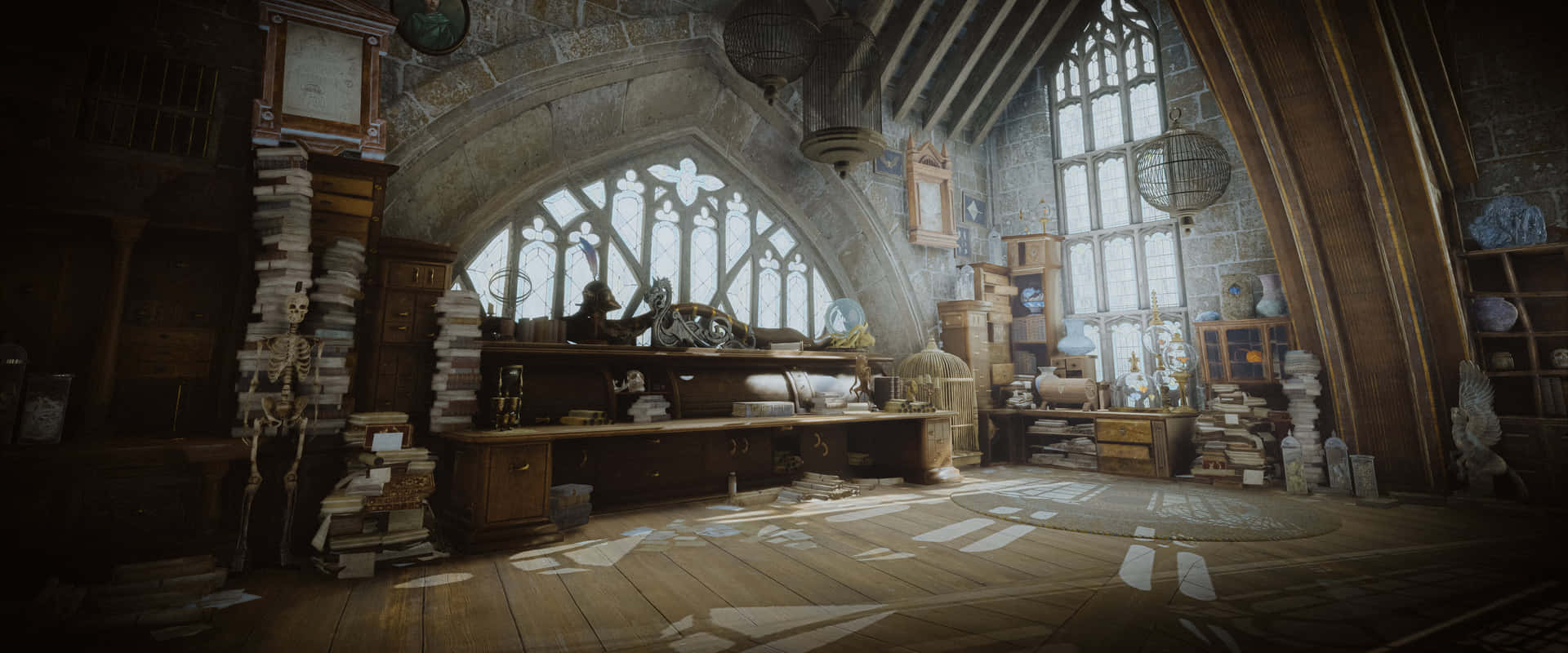 Hogwarts Legacy_ Magical Classroom Interior Wallpaper