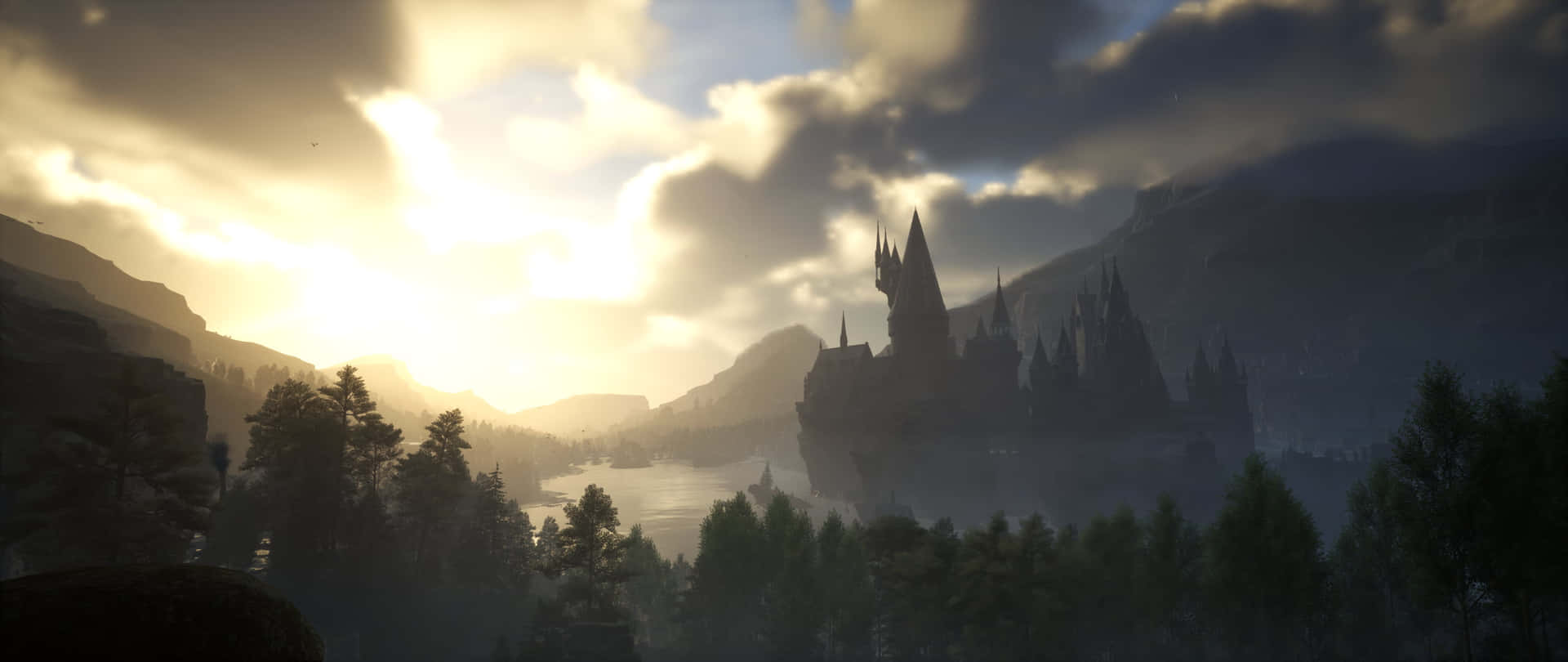 Hogwarts Legacy_ Sunrise Over Hogwarts Wallpaper