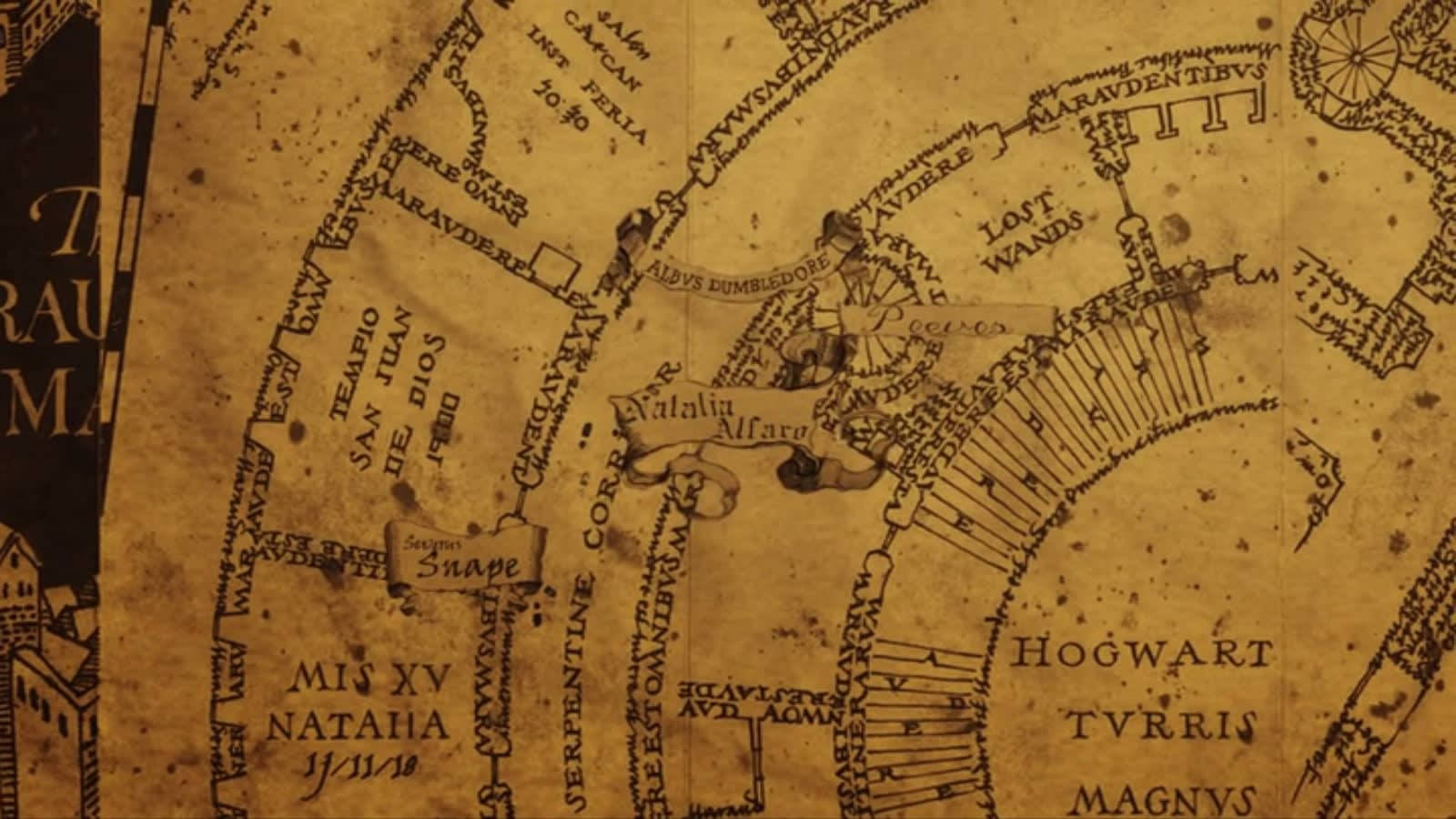 Hogwartsmarauders Map - Hogwarts Marauders Karta Wallpaper