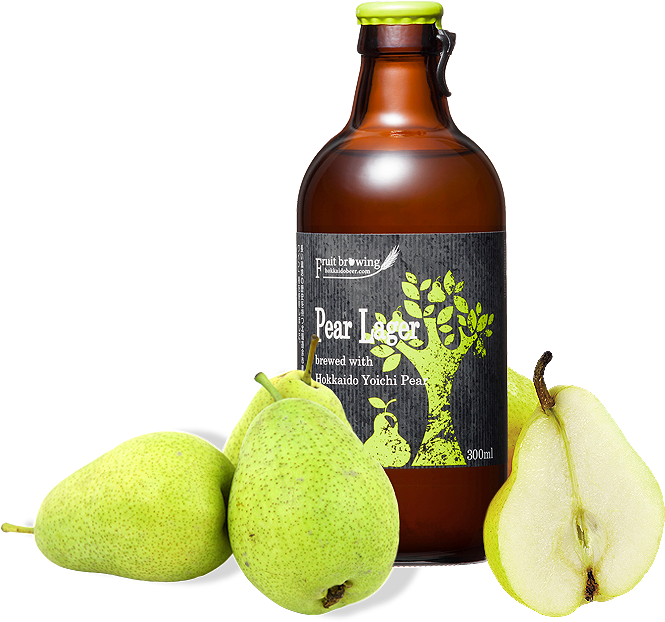 Hokkaido Pear Lager Bottle PNG