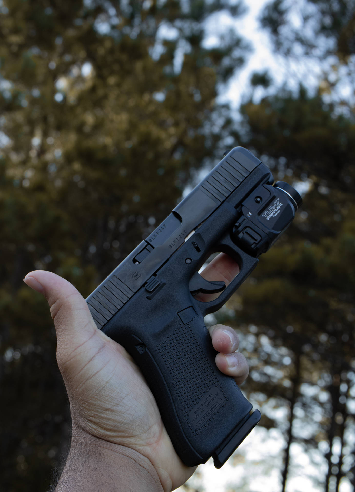 Holding A Glock With Flashlight