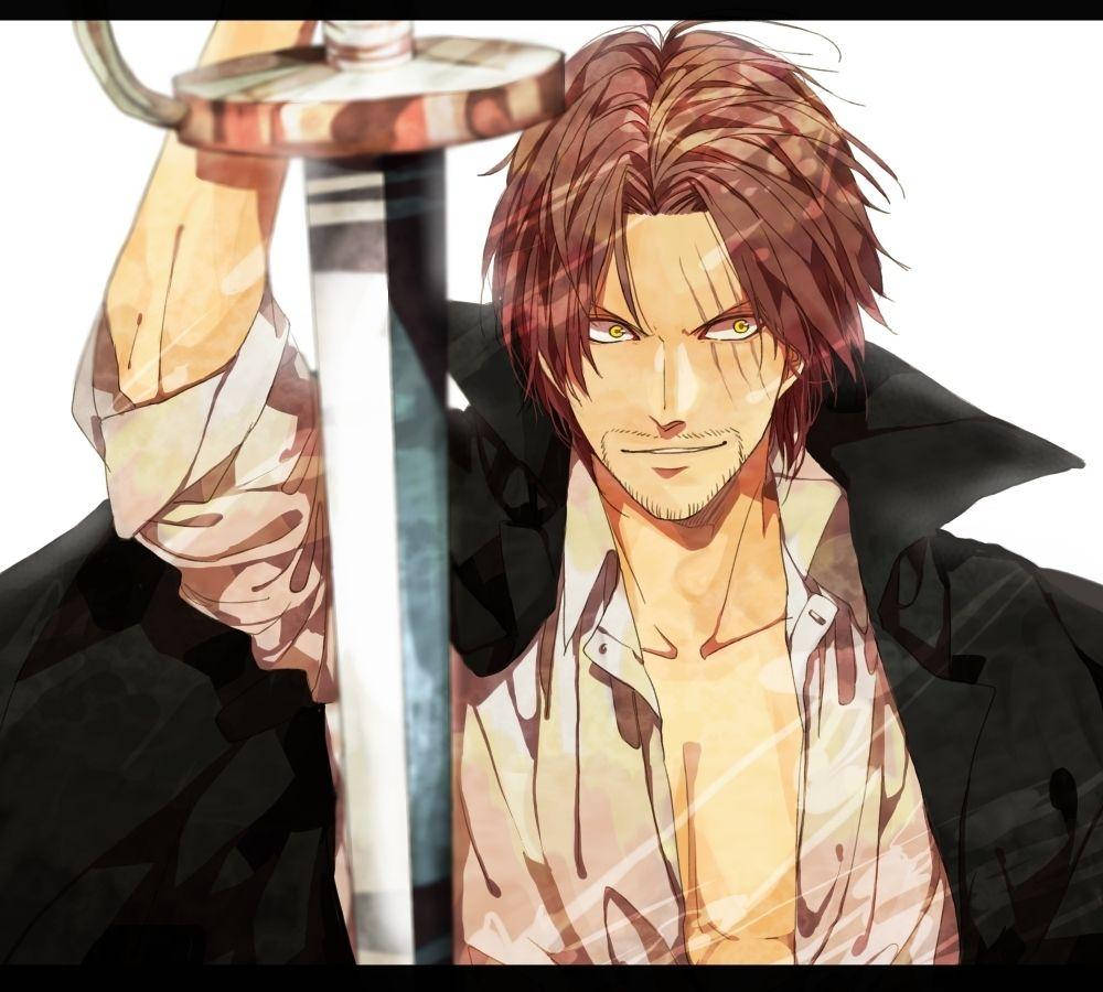 Holding A Sword Shanks One Piece Wallpaper