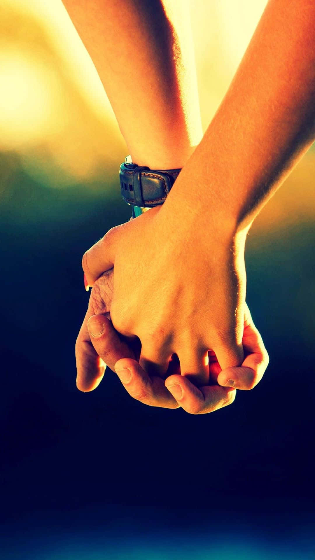 Holding Hands With Wristwatch Wallpaper