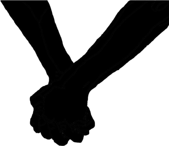 Holding_ Hands_ Silhouette_ Clipart PNG