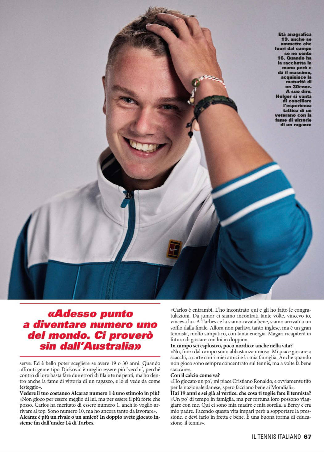 Holger Rune Magazine Interview Wallpaper