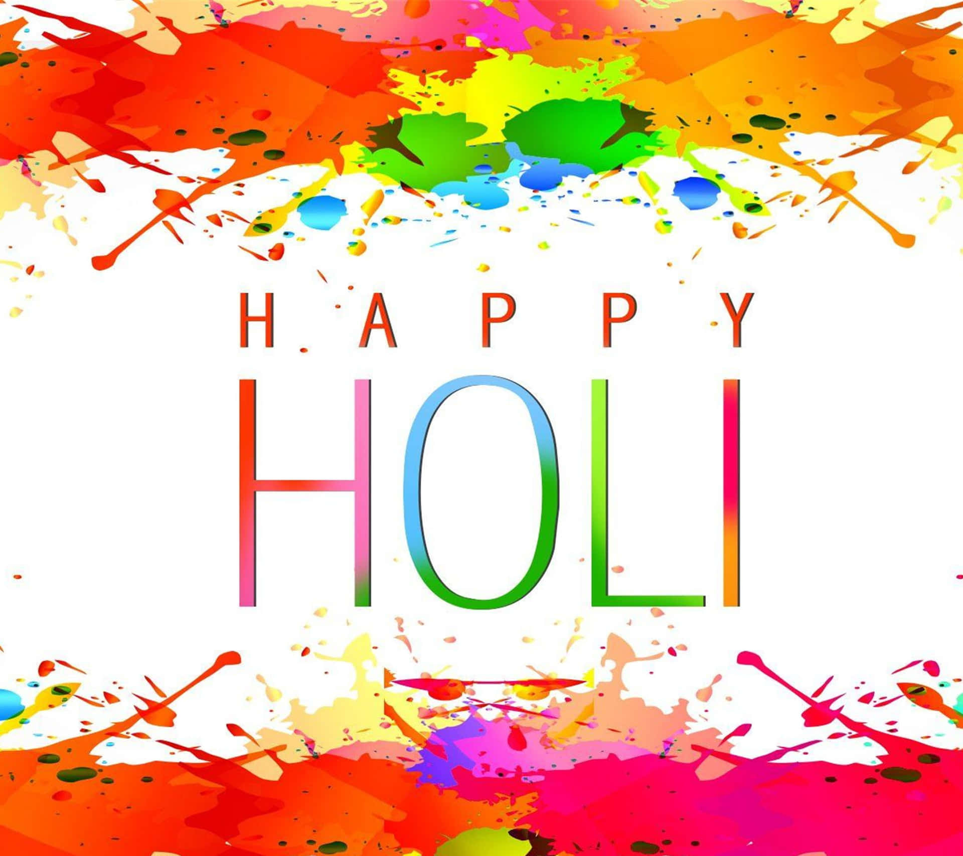 Celebrating Holi with Colorful Exuberance Wallpaper