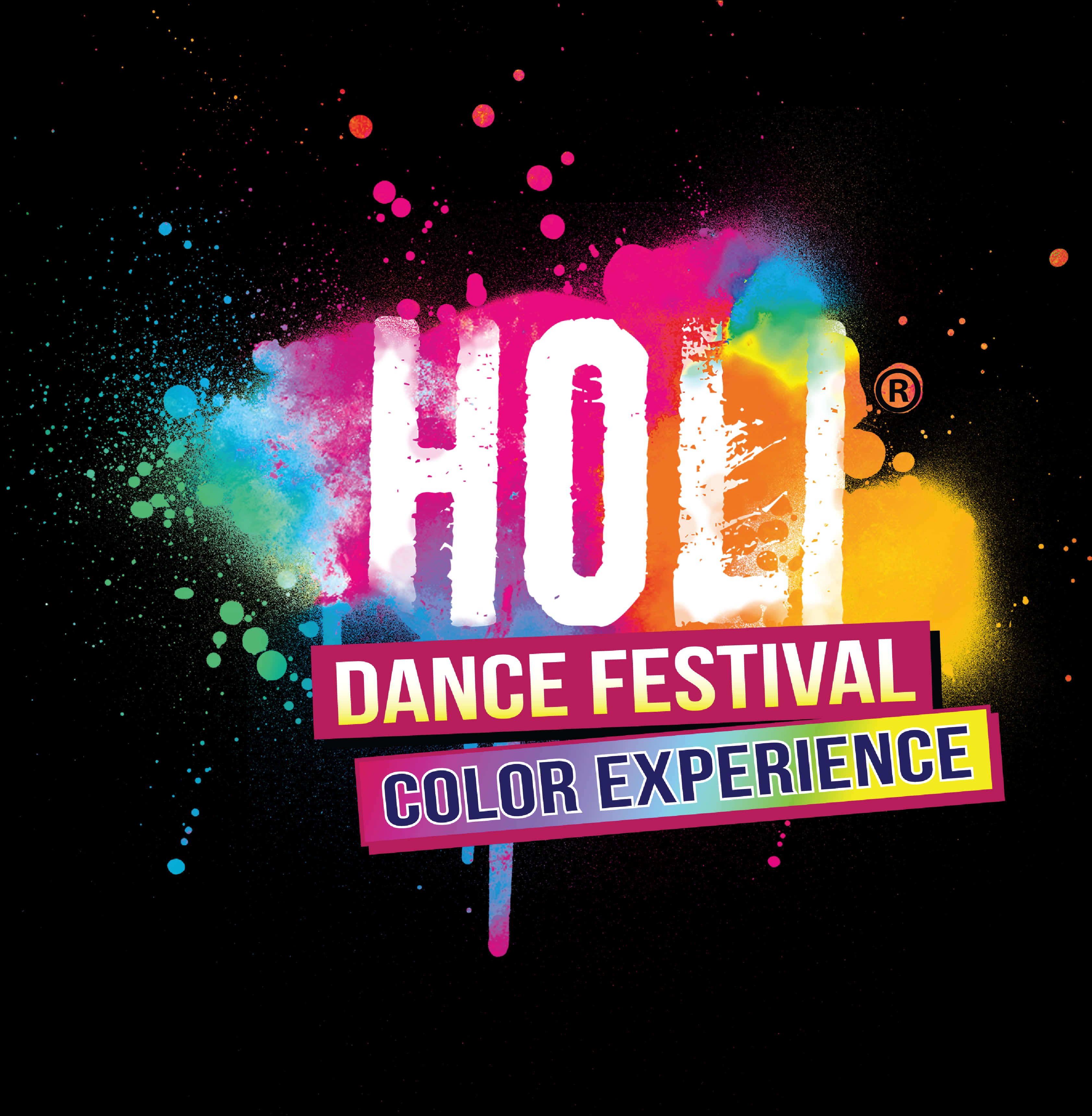Holi Dance Festival Color Experience Poster PNG