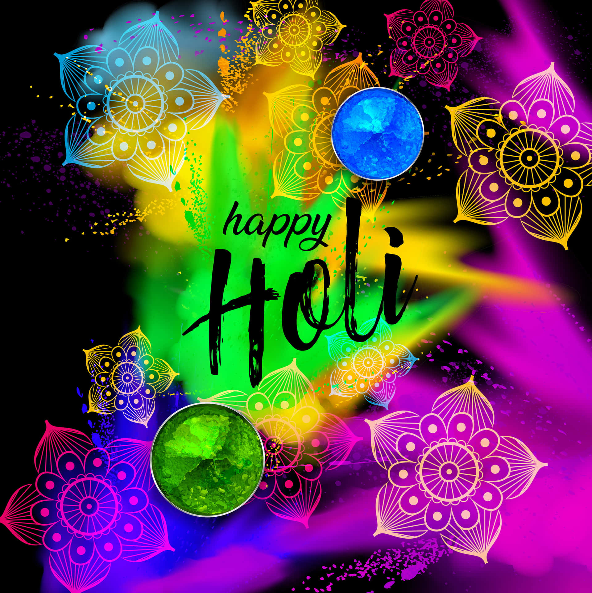¡celebralos Colores De Holi! Fondo de pantalla