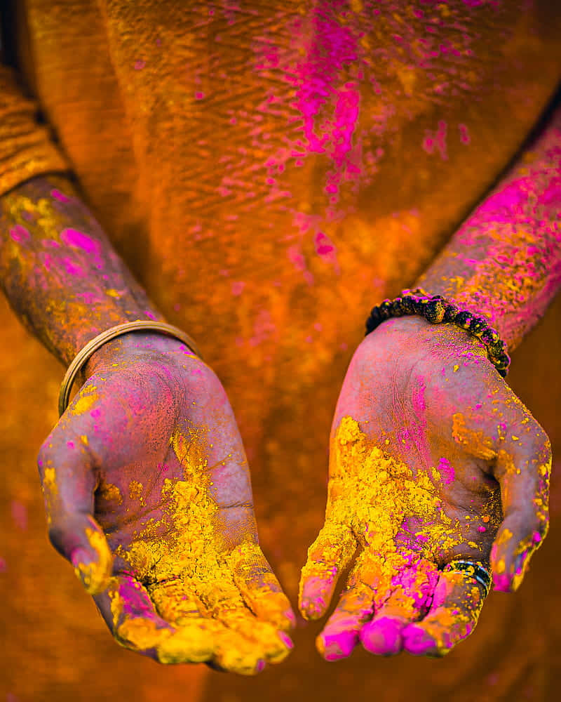 Celebrating Holi - the festival of colors.