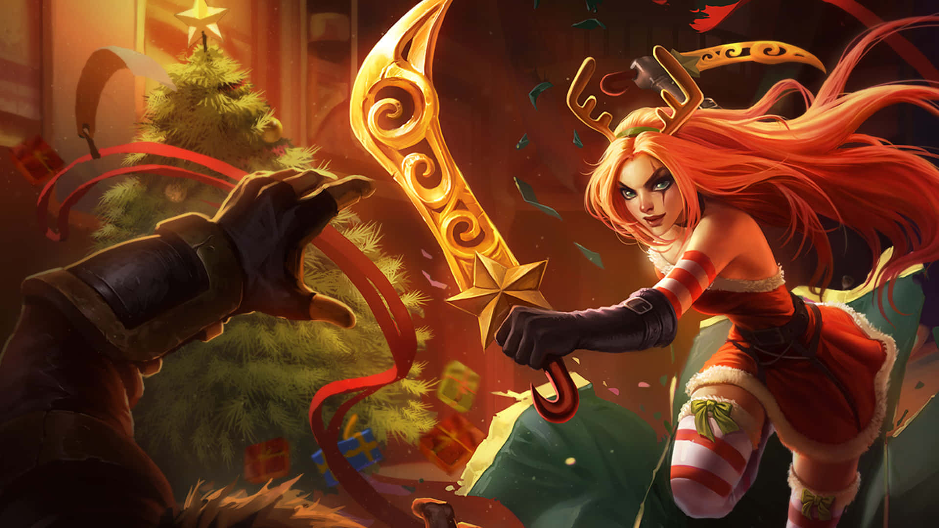 Holiday_ Assassin_ Katarina Wallpaper