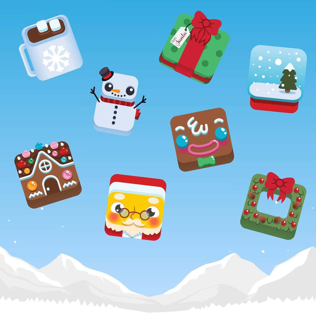 Holiday Characters Cartoon Collection Wallpaper